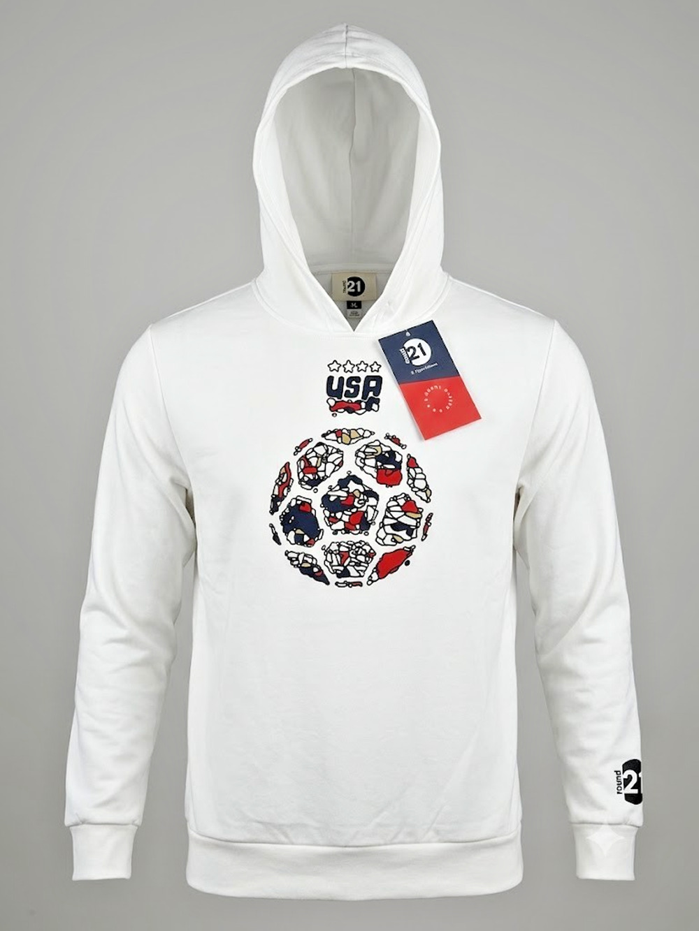 Round21 x USWNT Players Association USA Soccer Hoodie - White - Size XXL - NWT